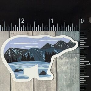 🌀10/$10🌀 Grizzly Bear Outdoor Landscape Reusable Waterproof Vinyl Sticker Deca